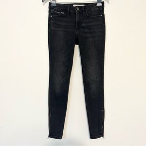 Athleta Sculptek Ultra Skinny Zip Jean Carbon Wash Size 2P Petite